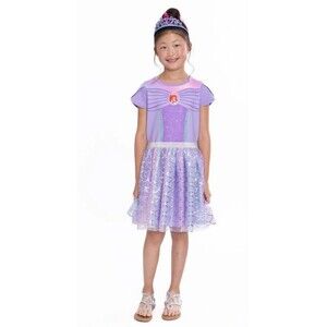 Disney Princess Girls Purple The Little Mermaid Cosplay Dress Size M 7-8